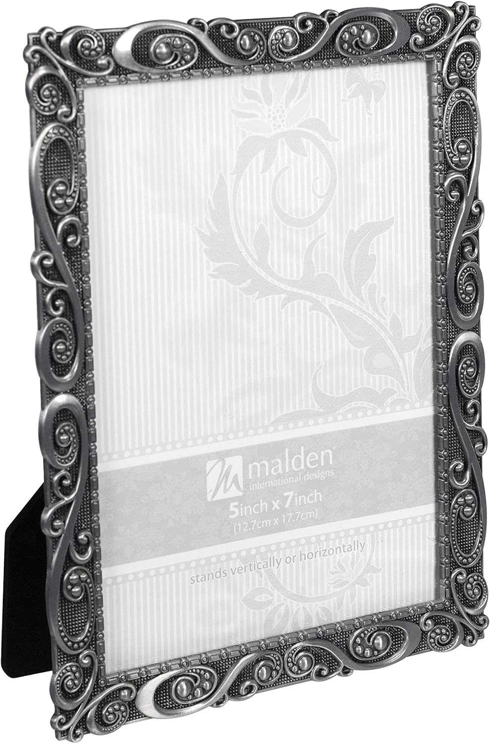 Malden International Designs 5371-57 Morgan Metall-Bilderrahmen, 12,7 x 17,8 cm, silberfarben 5x7, 5