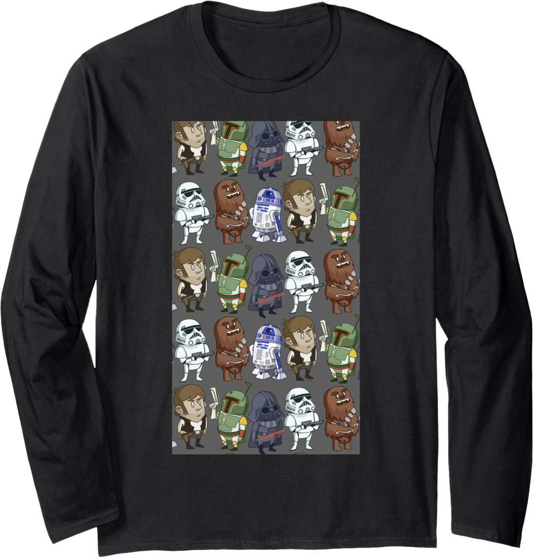 Star Wars Character Doodles Langarmshirt