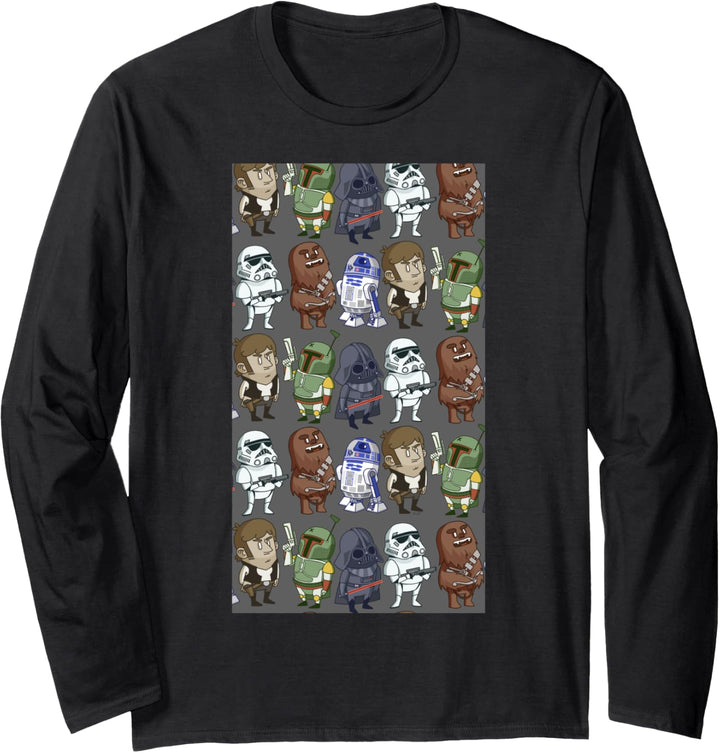 Star Wars Character Doodles Langarmshirt