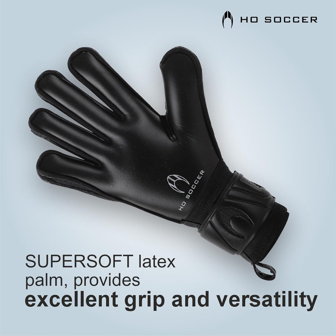 HO Soccer Spirito Black Protek Flat Torwarthandschuhe 41 Schwarz, 41 Schwarz