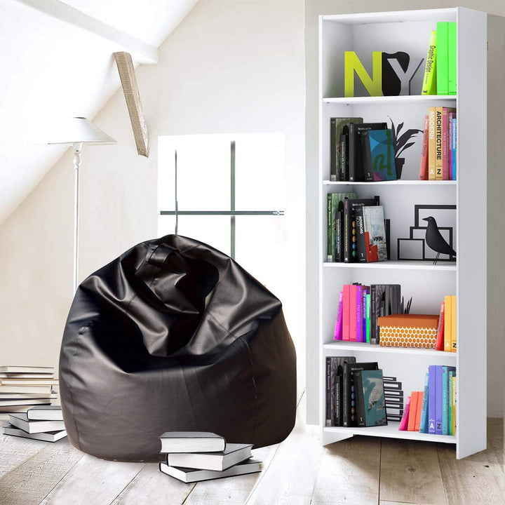Einfarbiger Sitzsack, schwarze Farbe, Masse 80 x 120 x 80 cm, Schwarz