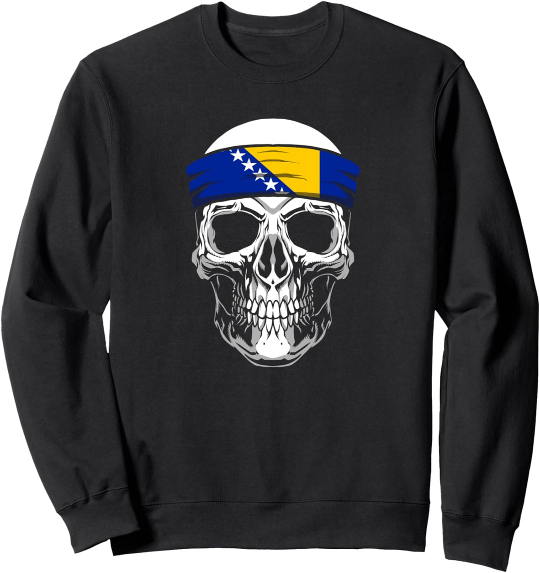 Nationalität Land - Totenkopf Bosnien und Herzegowina Sweatshirt