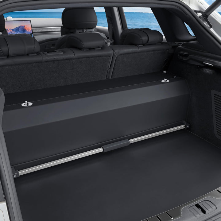 Grosser XXL Auto Kofferraum Organizer mit Deckel – Premium NAPPA Leder, Vordertür &amp; Tragbarer Push-P