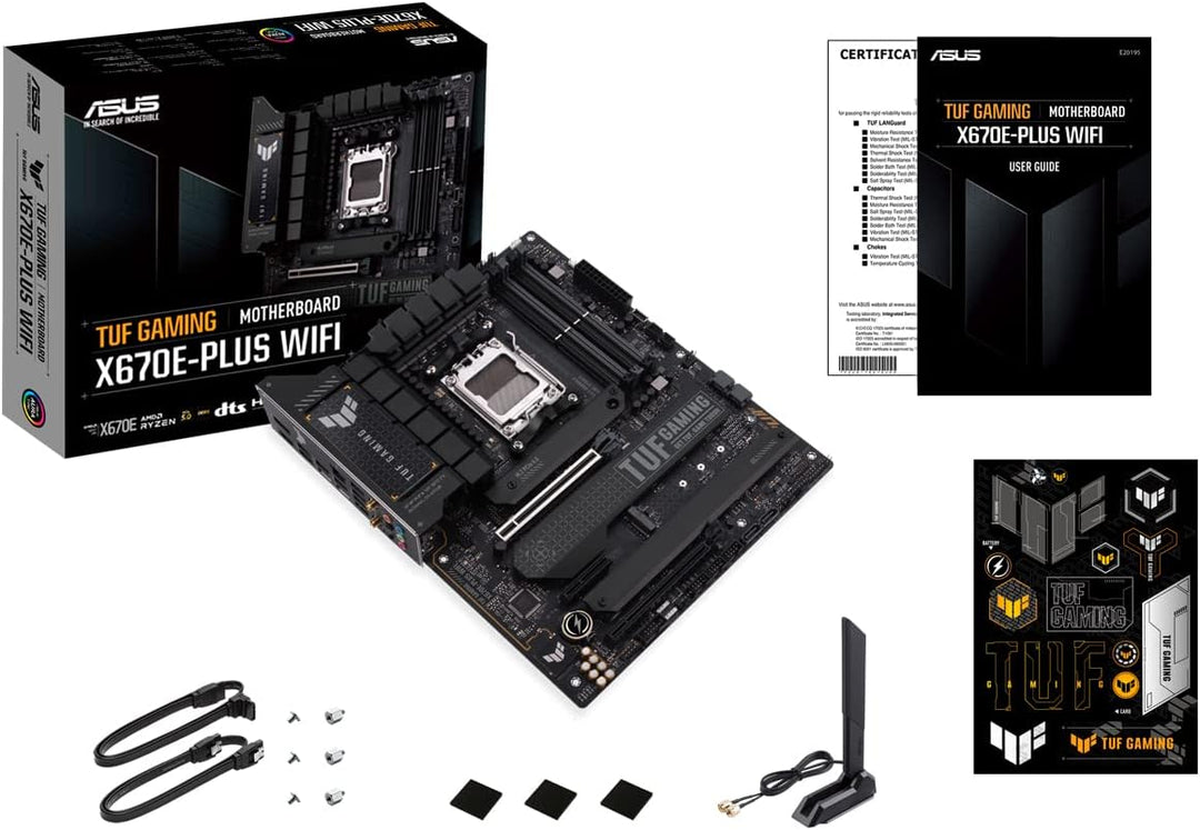 ASUS TUF GAMING X670E-PLUS WIFI Mainboard Sockel AMD AM5 (Ryzen 7000, ATX, PCIe 5.0, DDR5-Speicher,