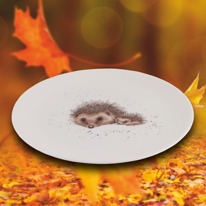 Wrendale Designs Porzellan-Kuchenteller Igel-Mama mit Kind ca. 20,5 cm D für Frühstück Kaffee & Kuch