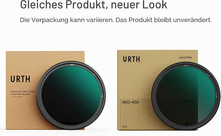 Urth 46 mm Variabler Graufilter ND2-400 (1-8.6 Stop) ND Filter 46mm, 46mm