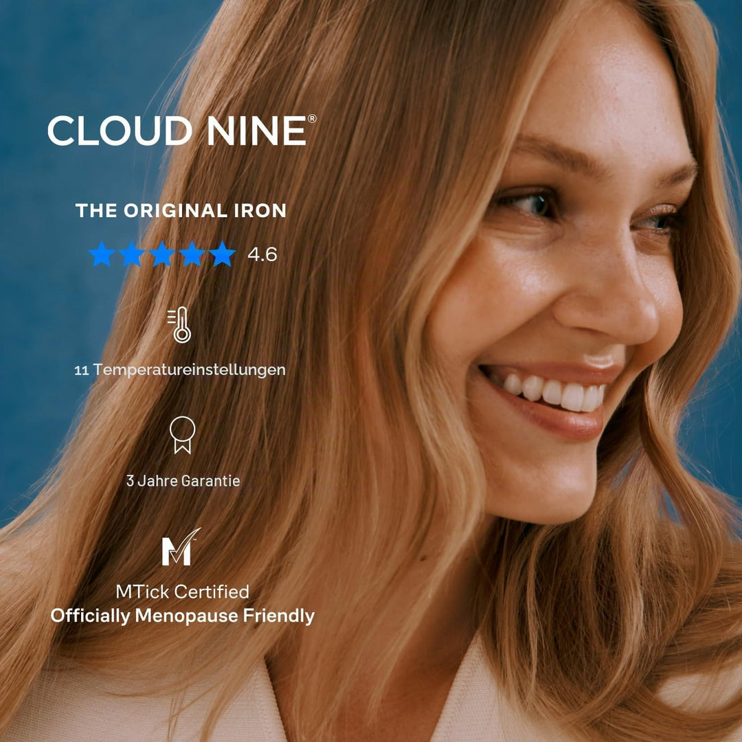 Cloud Nine The Original Iron Glätteisen Schwarz – Haarglätter mit 11 Temperatureinstellungen, Revive