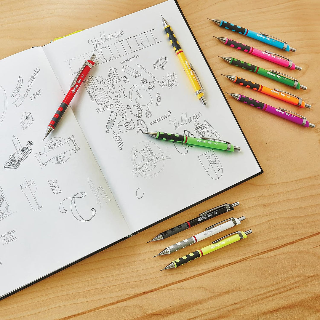 rOtring Tikky-Druckbleistift, HB 0,7 mm, blauer Schaft, 12er-Box 12er-Box HB 0.7 Wei?, 12er-Box HB 0