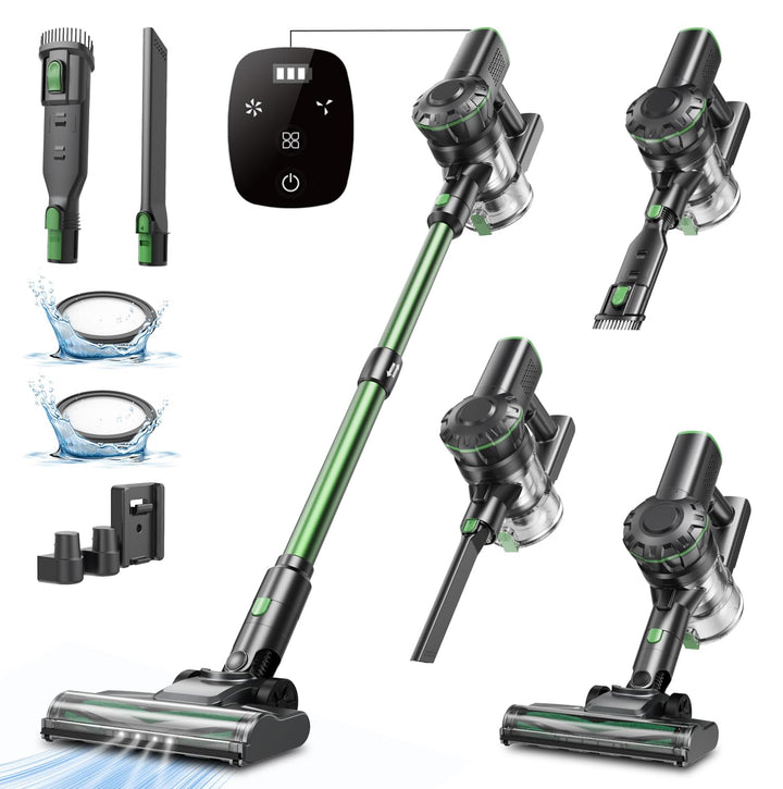 Vexilar V9PRO Akku Staubsauger, 500W/45Kpa/60 Mins Staubsauger Kabellos, Selbststehend Akkustaubsaug