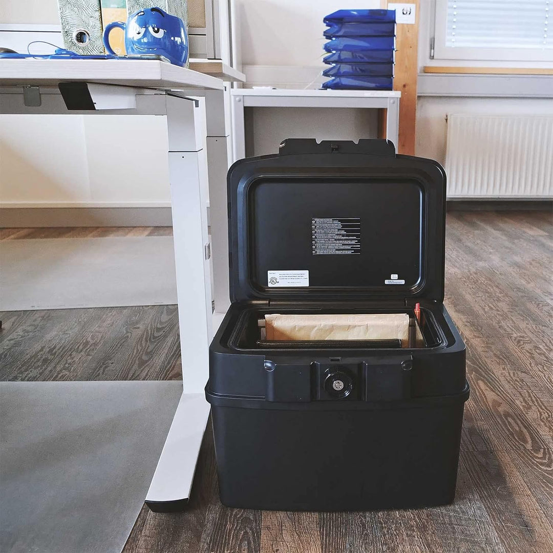 Rottner Feuerschutzkassette Fire Data Box 3, Zylinderschloss, Schwarz, BxH 440 340 mm, 30 Minuten Fe