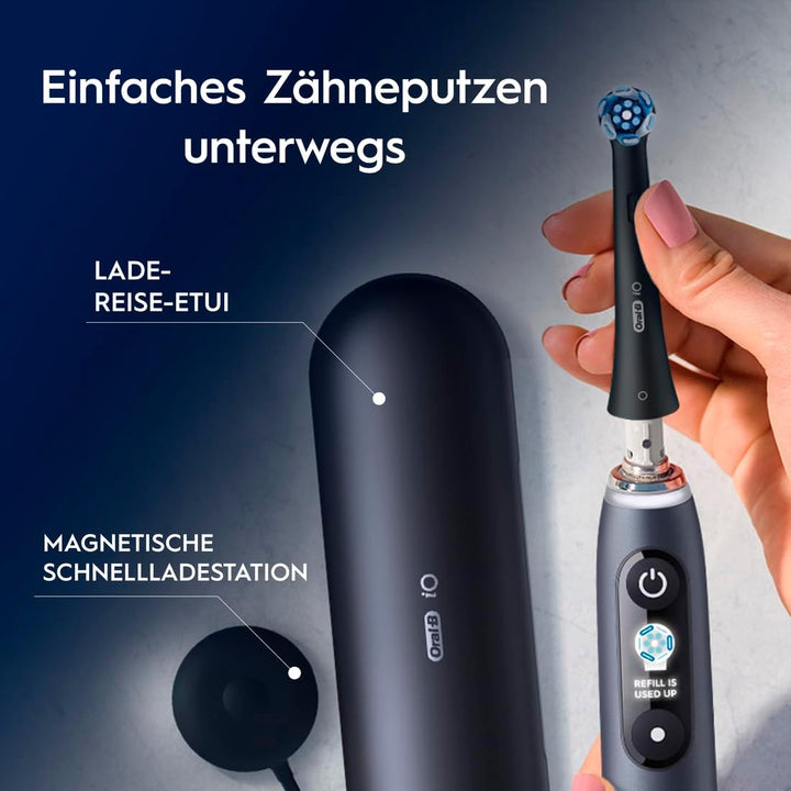 Oral-B iO Series 9 Elektrische Zahnbürste/Electric Toothbrush, Doppelpack +3 Aufsteckbürsten, 7 Putz