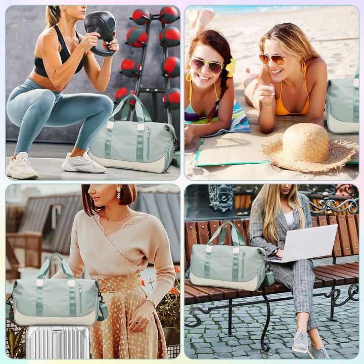 Tokeya Sporttasche 40L Reisetasche für Damen Herren mit Schuhfach Nassfach, Gross Fitnesstasche Falt