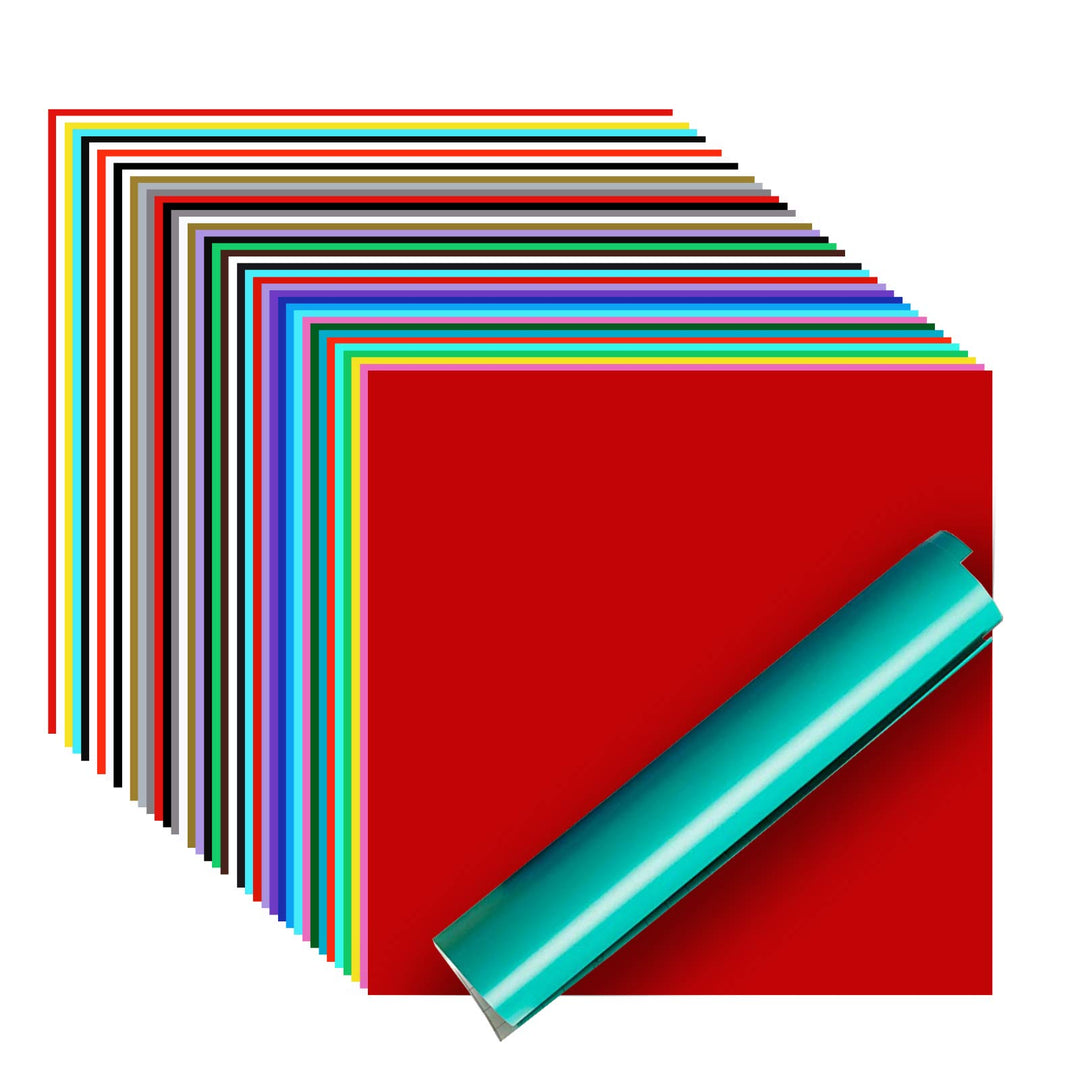 Vinylfolie Plotter, 40 PACK Permanentem Klebefolien, 30,5 x 30,5 cm iImagine Vinyl Selbstklebend Vin