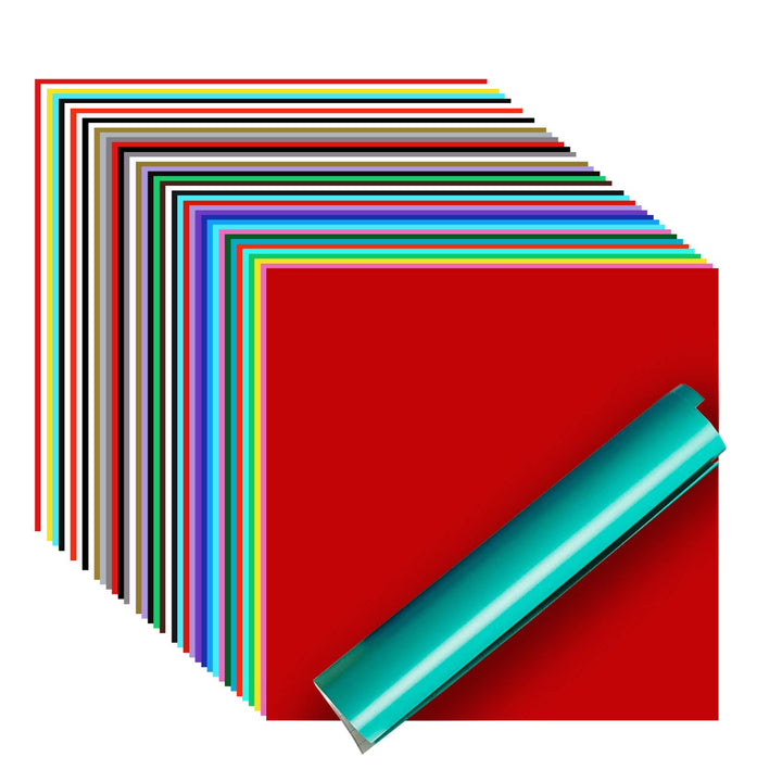 Vinylfolie Plotter, 40 PACK Permanentem Klebefolien, 30,5 x 30,5 cm iImagine Vinyl Selbstklebend Vin