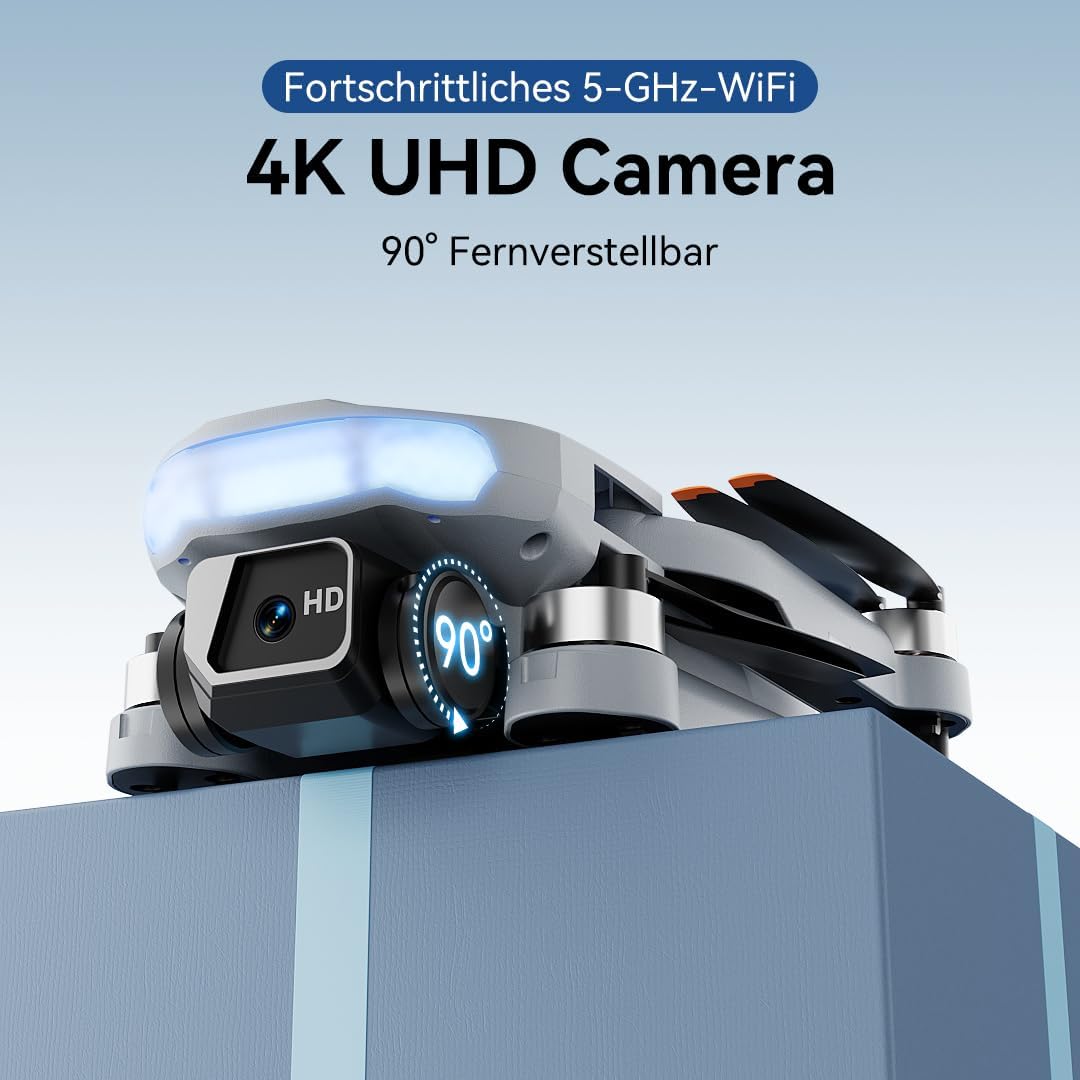 B16 GPS Drohne mit Kamera 4K für Erwachsene, Bürstenloser Motor, 5G FPV RC- Quadrocopter mit Auto Rü