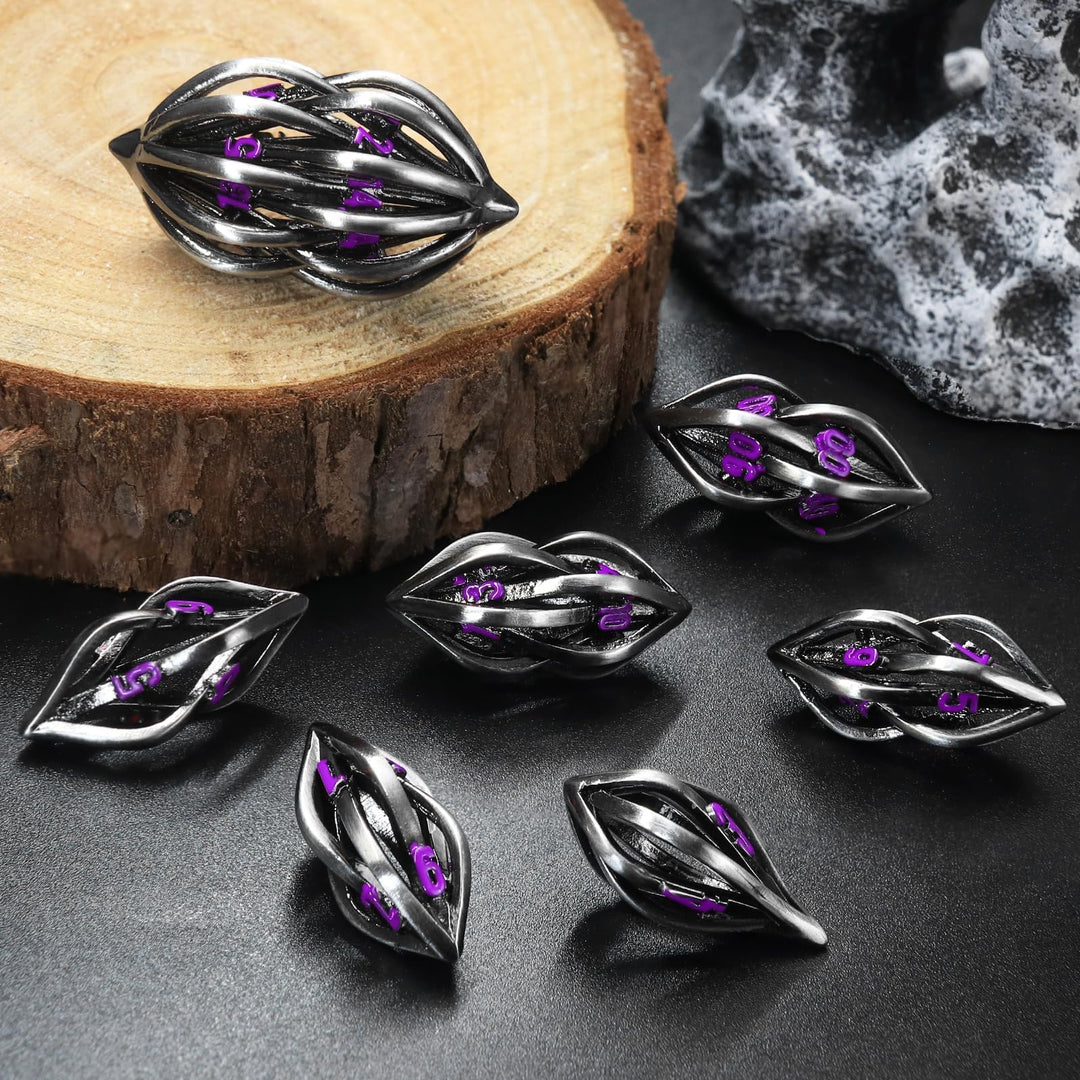 Würfelset Dungeons and Dragons Würfel, DND Würfel 7 teilig, ZHOORQI Polyedrische Würfel Set D&D Würf