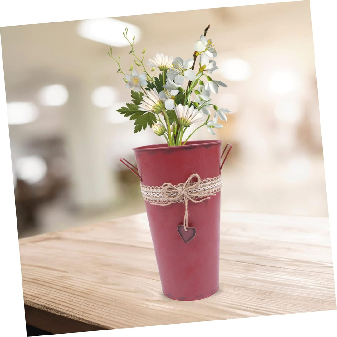 Schmuckstücke Blumeneimer Schmiedeeisen Blumentopf Vintage Übertopf Garten Sukkulenten Eimer Behälte