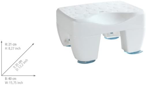 WENKO Badewannenhocker Mod. Secura rutschsicherer Sitz aus robustem Kunststoff max. Belastbarkeit 15
