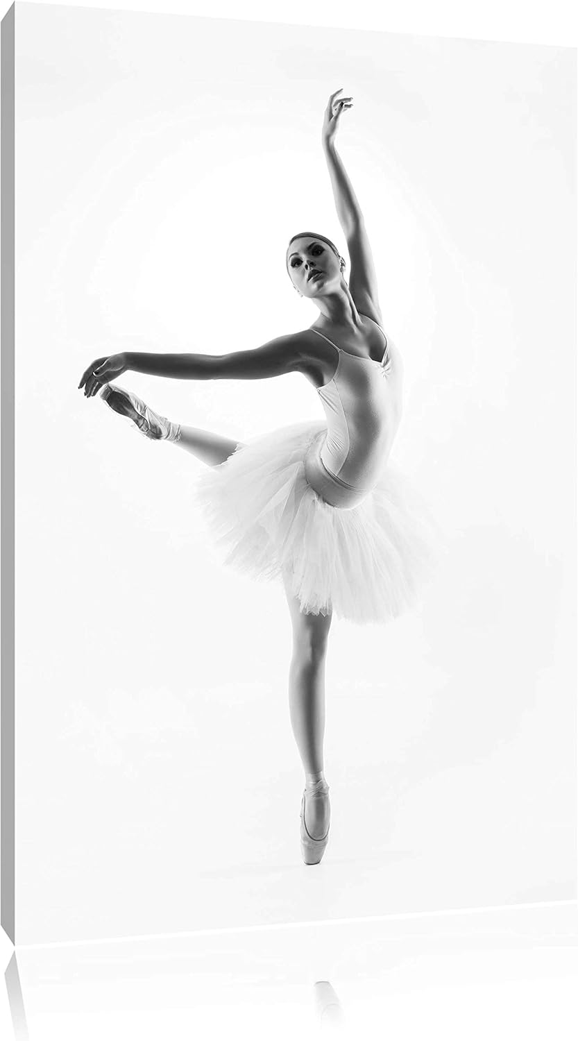 Ästhetische Ballerina, Format: 100x70 auf Leinwand, XXL riesige Bilder fertig gerahmt mit Keilrahmen