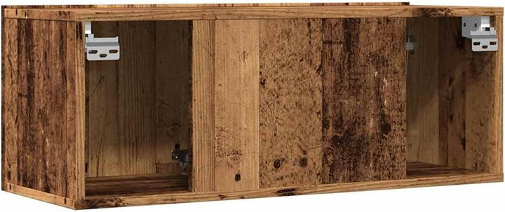 vidaXL TV-Wandschränke 2 STK. Altholz-Optik 80x30x30 cm, HiFi-Schrank, TV-Konsole, TV-Möbel, Mediens