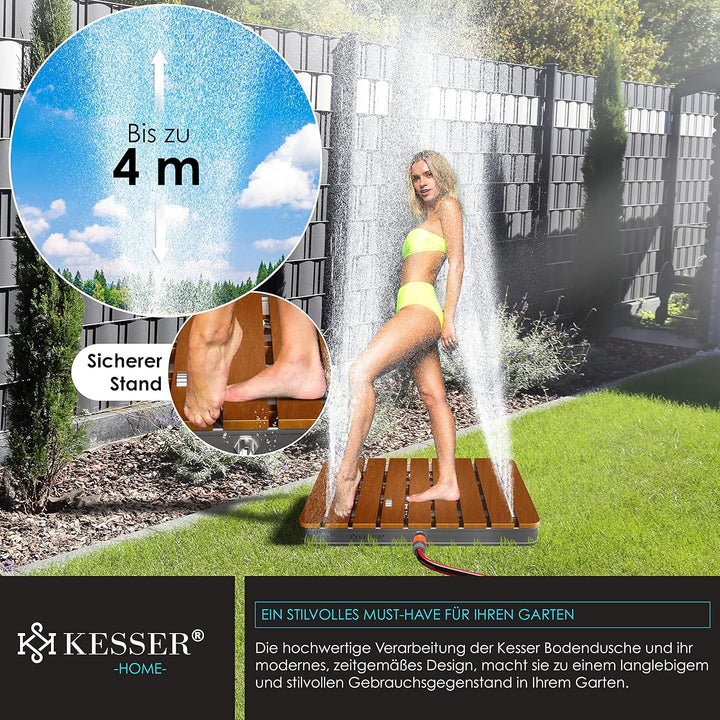 KESSER® Gartendusche Bodendusche Aussendusche Saunadusche Campingdusche Ø 70 cm Rund Fontänenhöhe bi