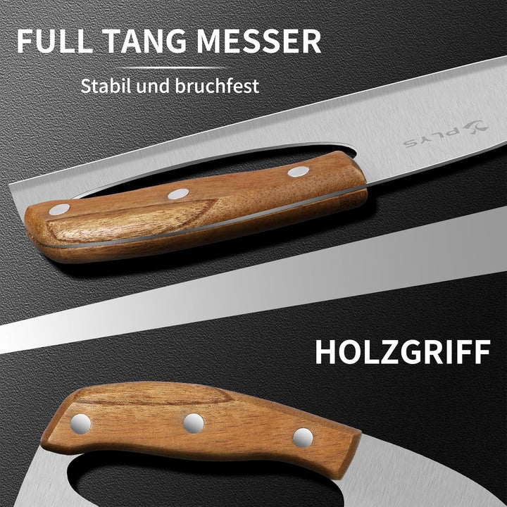 Plys Küchenmesser, Anti rutsch griff kochmesser profi messer, Scharfes Metzgermesser Fleischmesser G