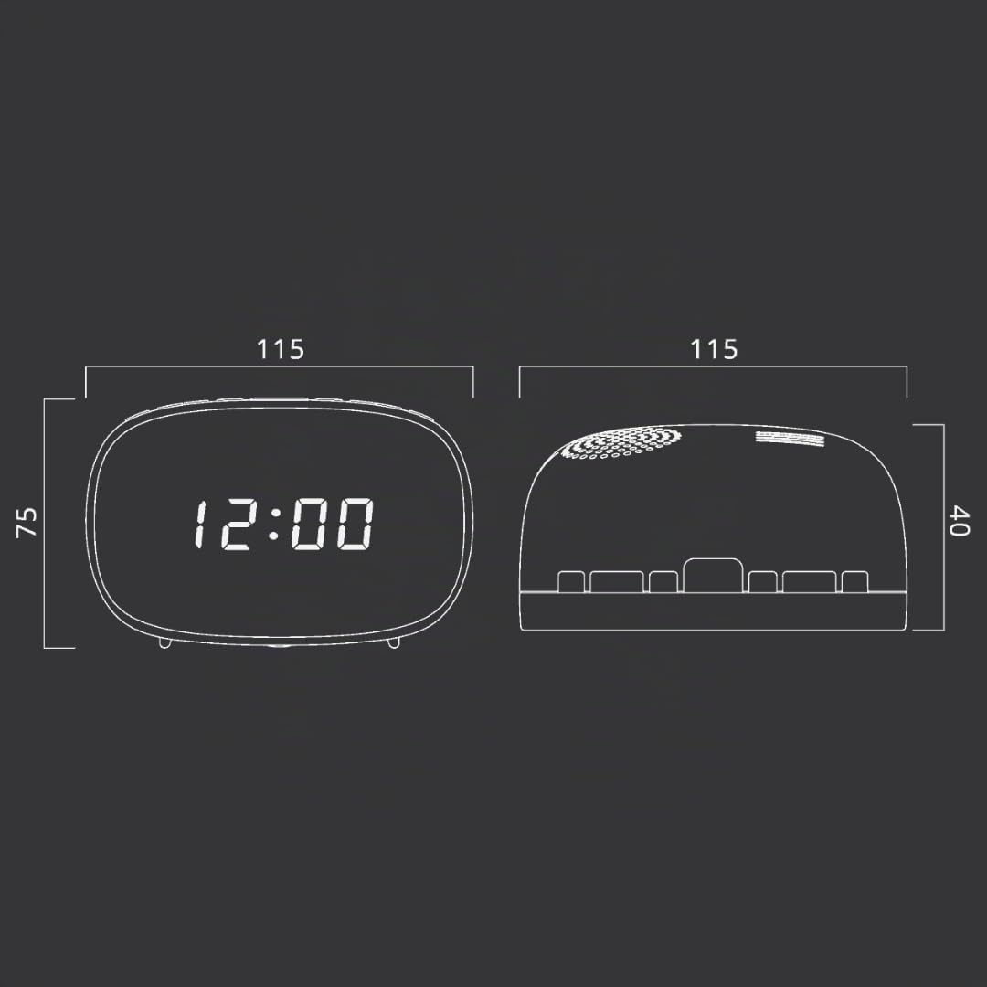 Muse M-150CR Radio Clock Schwarz, Schwarz