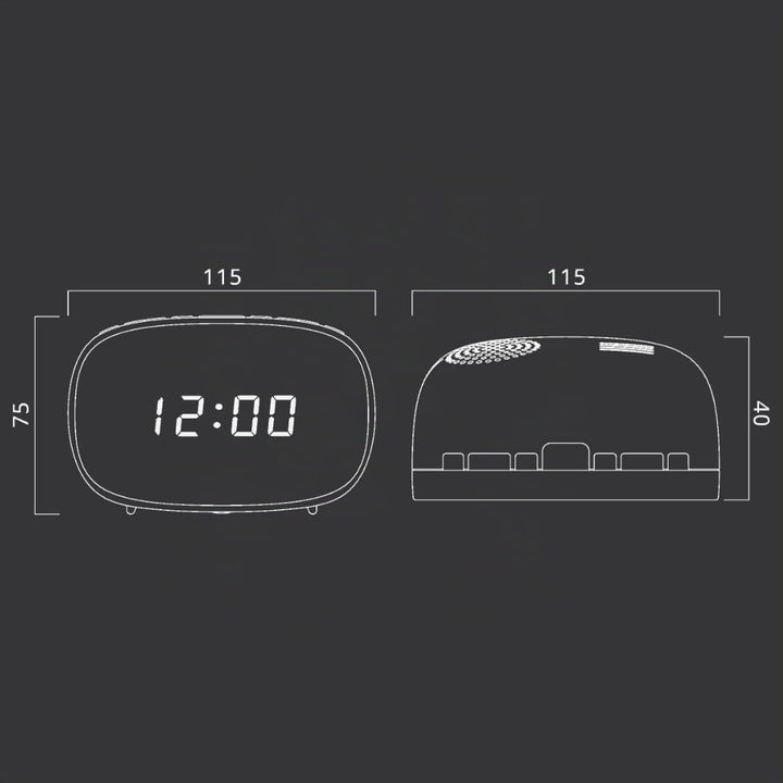 Muse M-150CR Radio Clock Schwarz, Schwarz
