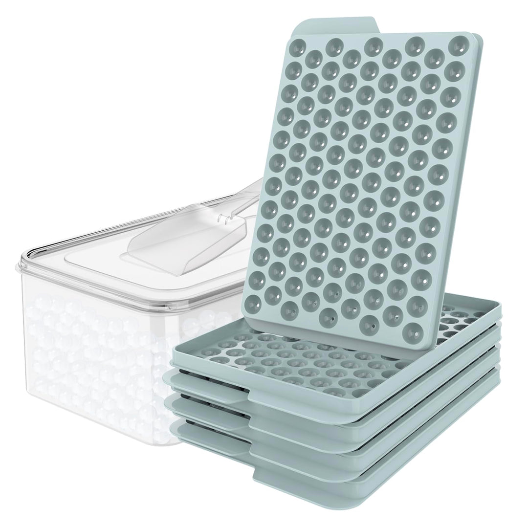WIBIMEN Mini Eiswürfelformen, Verbesserte Runde Eiswürfelform, 104 x 4 Stück kleine Eiswürfel zum Kü