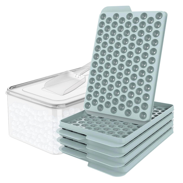 WIBIMEN Mini Eiswürfelformen, Verbesserte Runde Eiswürfelform, 104 x 4 Stück kleine Eiswürfel zum Kü