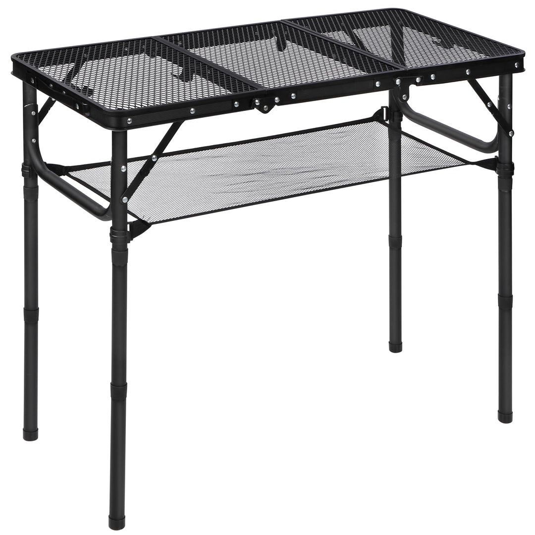 REDCAMP Tragbarer Grilltisch mit Mesh Desktop, 87 x 40cm Leichter Faltbarer Klappbarer Campingtisch