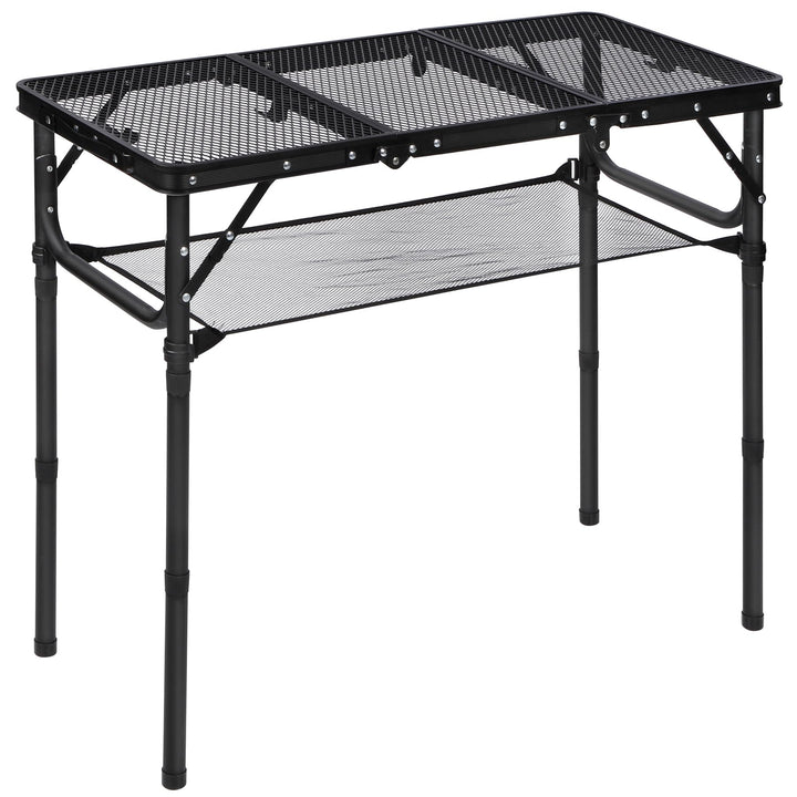 REDCAMP Tragbarer Grilltisch mit Mesh Desktop, 87 x 40cm Leichter Faltbarer Klappbarer Campingtisch