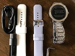 Smartwatch Damen mit Telefonfunktion Diamond, 1.32" Damenuhr mit Anruffunktion ,Menstruationszyklus