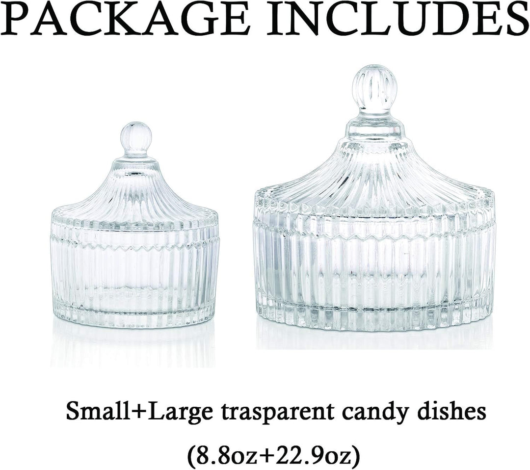 Süsse Gläser mit Deckel Vintage Glasgefässe Kleine + grosse Vorratsgläser für Süssigkeiten, Schokola