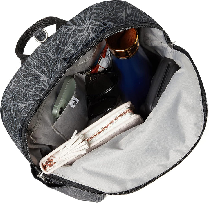 Baggallini Damen Securtex Anti-Diebstahl-Urlaubsrucksack Einheitsgrösse Midnight Blossom, Einheitsgr