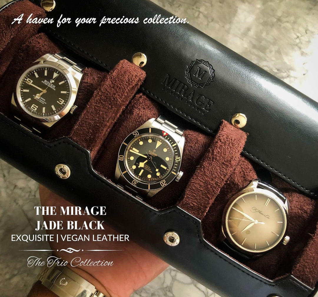 Watch Roll Case for Men - Watch Travel Case - Storage Organizer and Display - Mirage Watch Roll Case