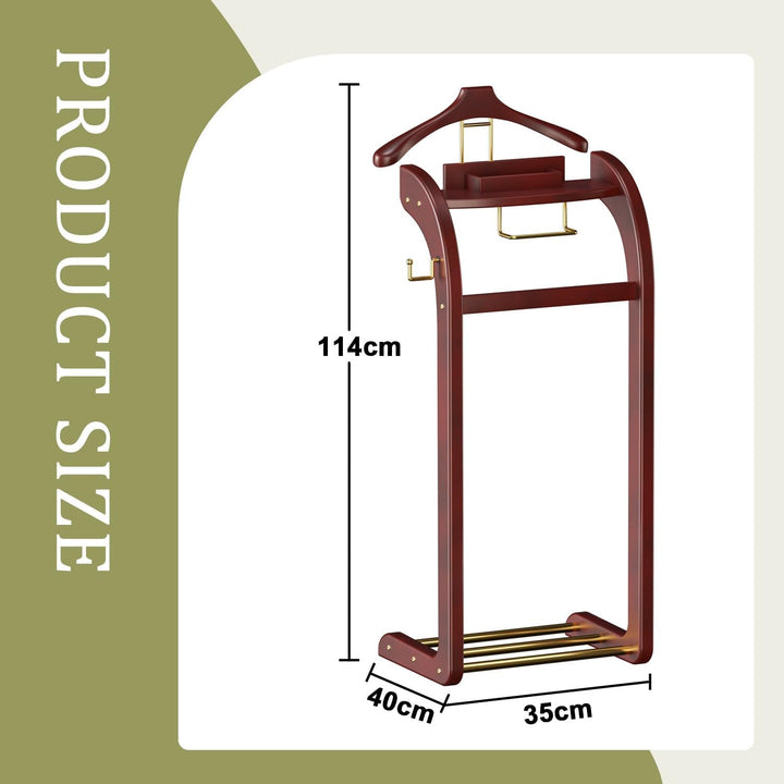 Stummer Diener aus Massiv Holz, Stummer Damen Diener mit Hosenbügel, Herrendiener Schlafzimmer mit S