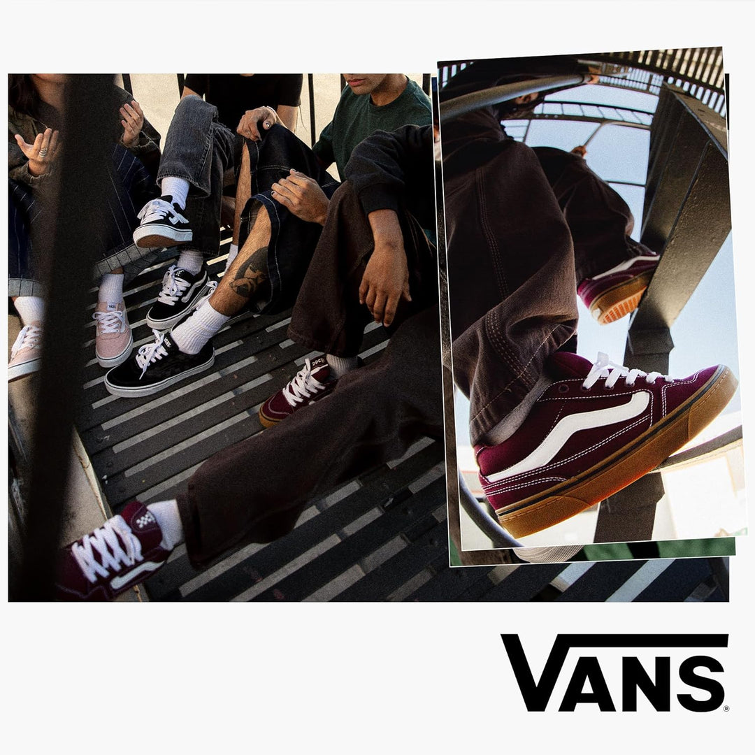 Vans Herren Caldrone Sneaker 48 EU Suede Mesh Black White, 48 EU Suede Mesh Black White