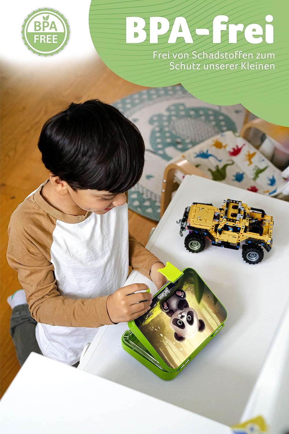 Jarlson® Brotdose Kinder mit Fächern - TONI Lunchbox - Bento Box auslaufsicher – Jausenbox für Kinde