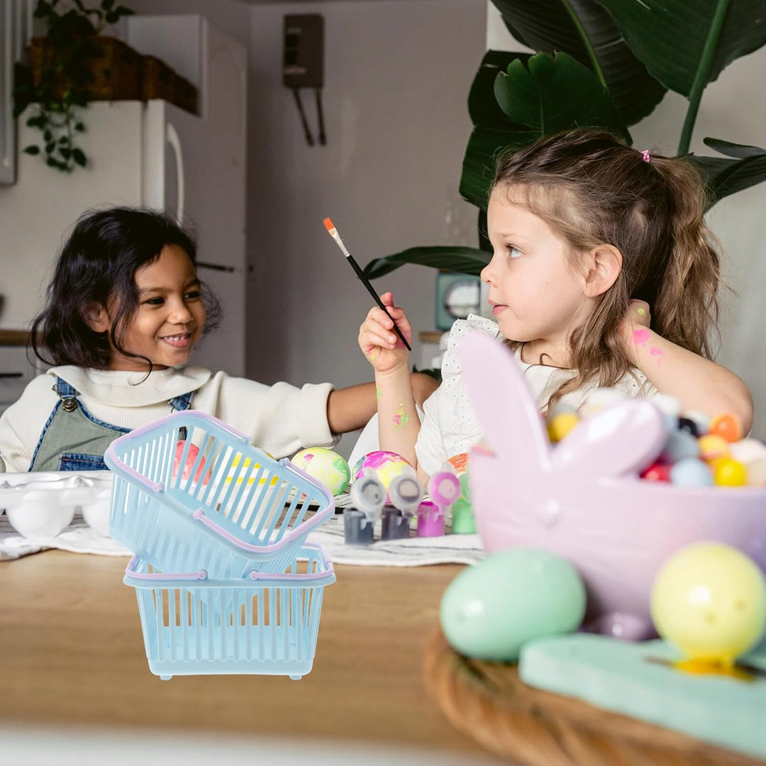 jojofuny 3 StüCk Mini Einkaufskorb Aus Kunststoff Mit Griffen - Spielzeugkorb FüR Kinder, Aufbewahru