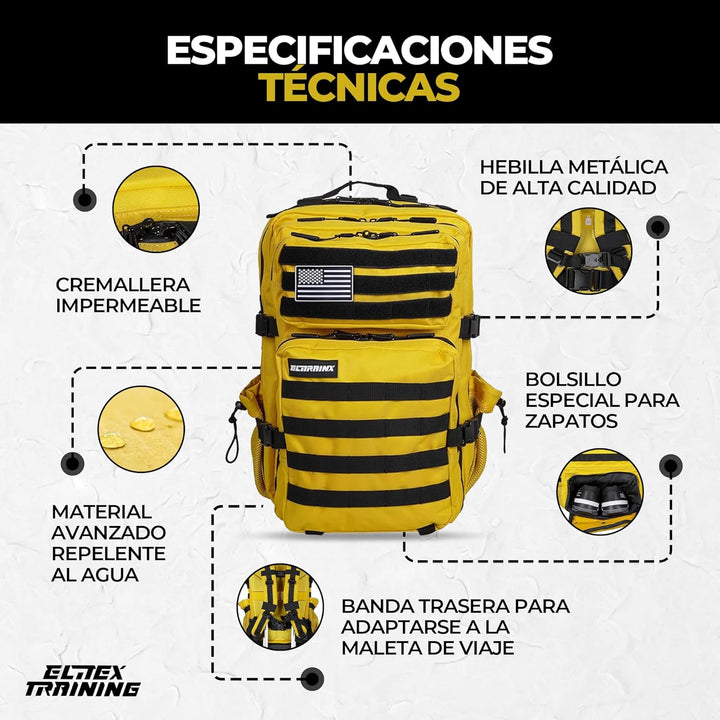ELITRAINX ELITEX TRAINING Militär-Rucksack, 45 l, wasserdicht, Sport, Flugzeugkabine, CrossTraining,