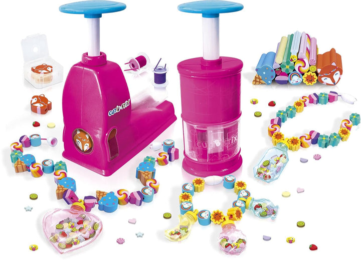 Cutie Stix - Bastelset Mein Kristallschmuck - Kinder-Bastelset für Schmuck - Ab 6 Jahren - Lansay Cu