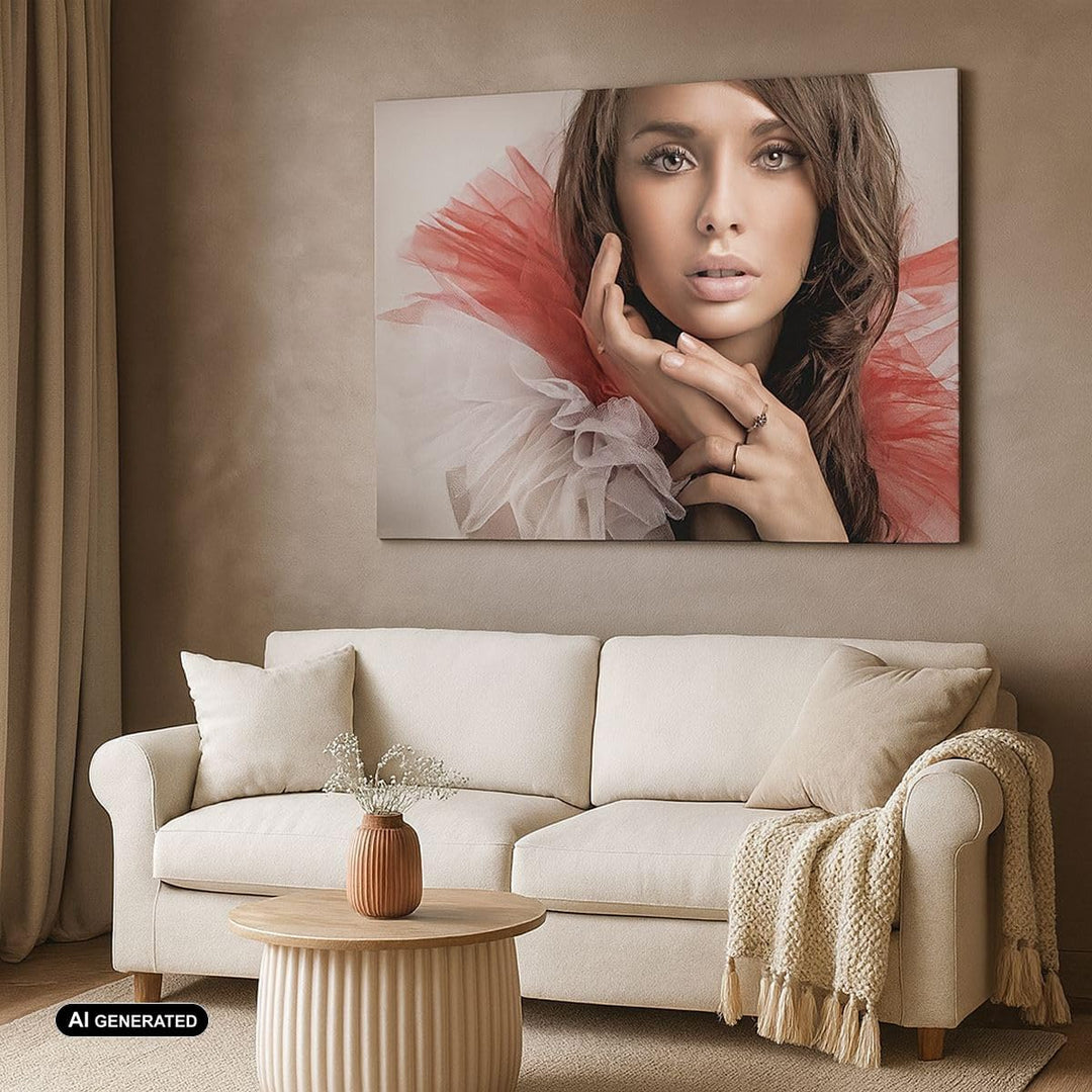 Bilder auf Leinwand 100x70cm Leinwandbild Schönheit kleid mode modell Gross Wanddeko Bild Schlafzimm