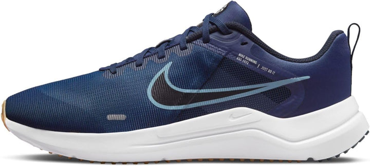Nike Herren Downshifter 12 Sneaker 42 EU Midnight Navy Worn Blue Dark Obsidian, 42 EU Midnight Navy