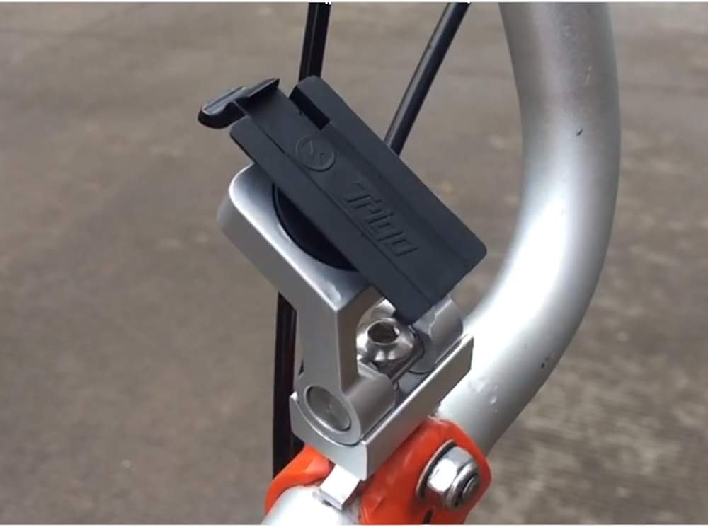 Trigo Fahrrad-Handy-Halterung für Brompton-Klapprad, universelles Smartphone S (Silber, Silber