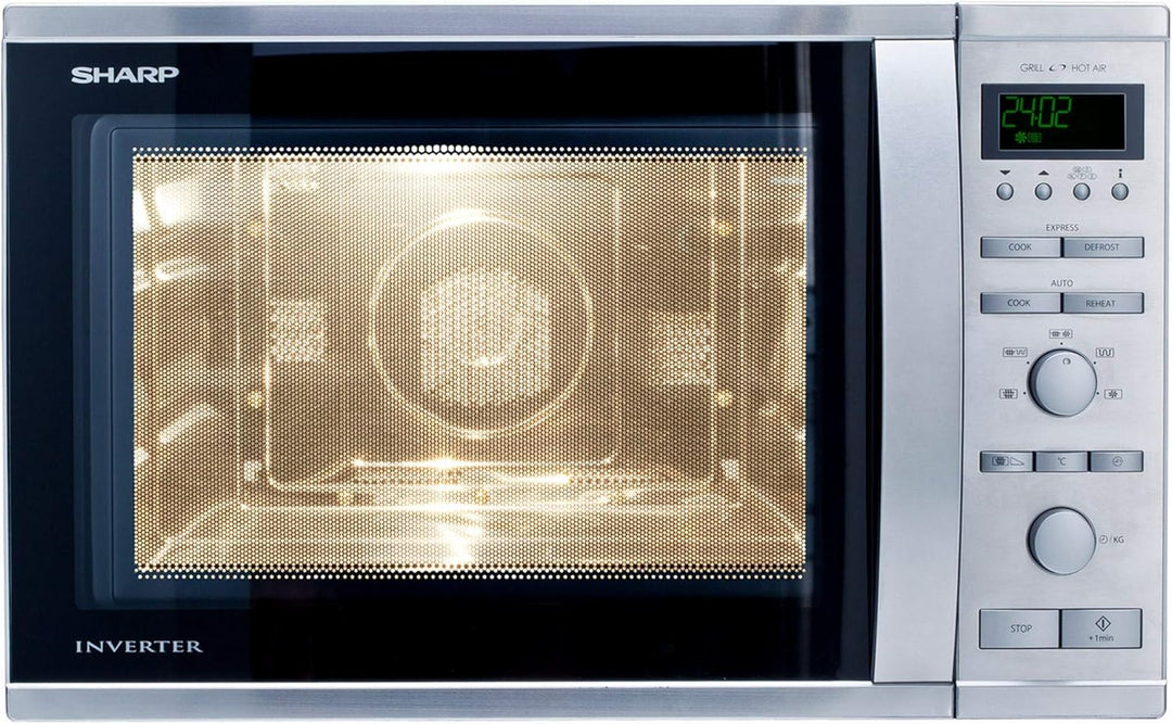 Sharp R941STW Mikrowellen / 1050 W / 40 L/Inverter Technologie/silber