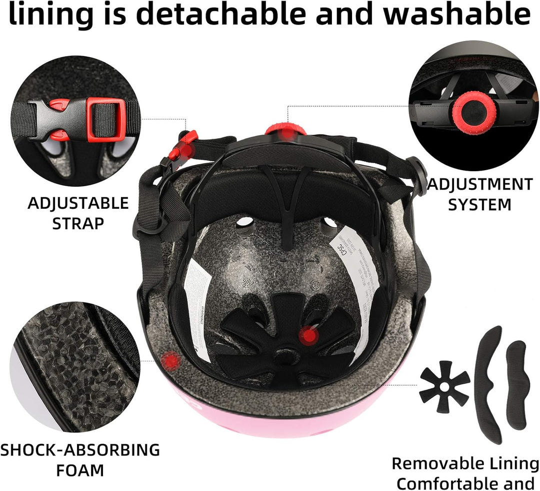 CELOID Kinder Fahrradhelm, Kleinkind Skateboard Helme für Alter 3-5-8-10-16 Jahre Jungen Mädchen, ve