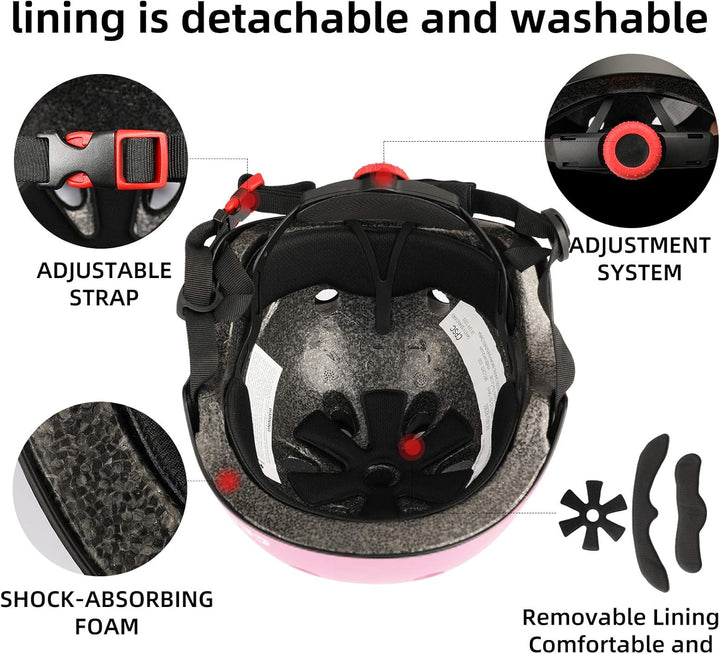 CELOID Kinder Fahrradhelm, Kleinkind Skateboard Helme für Alter 3-5-8-10-16 Jahre Jungen Mädchen, ve