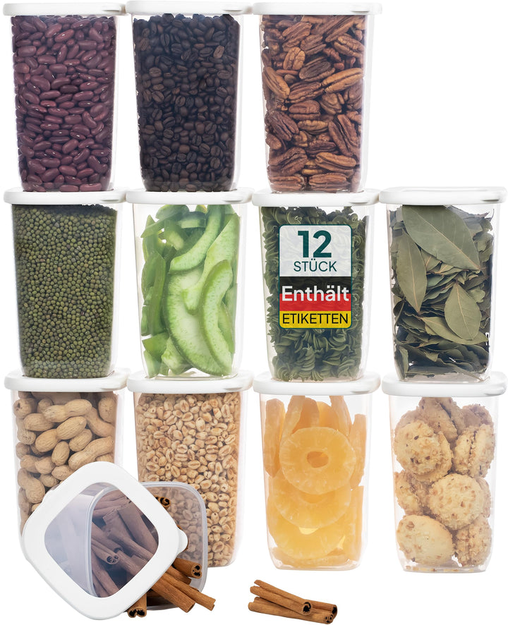 uandu Vorratsdosen mit Deckel Luftdicht Set, BPA frei, Aufbewahrungsbox, Küchenorganizer, Vorratsbeh