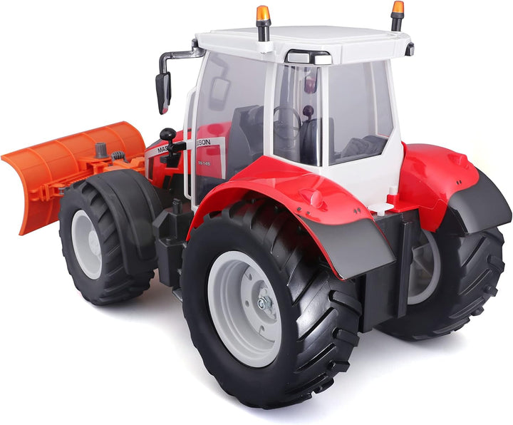 Maisto Tech R/C Traktor Massey Ferguson 5S.145 mit Schnee-Schieber: Ferngesteuerter Traktor mit Lich